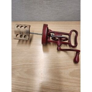 Antique Hand Crank Butter Churn Mixer Wood Paddles Cast Iron Primitive Farmhouse